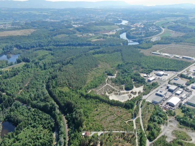 Oversiktsbilde industriområde i Ringerike